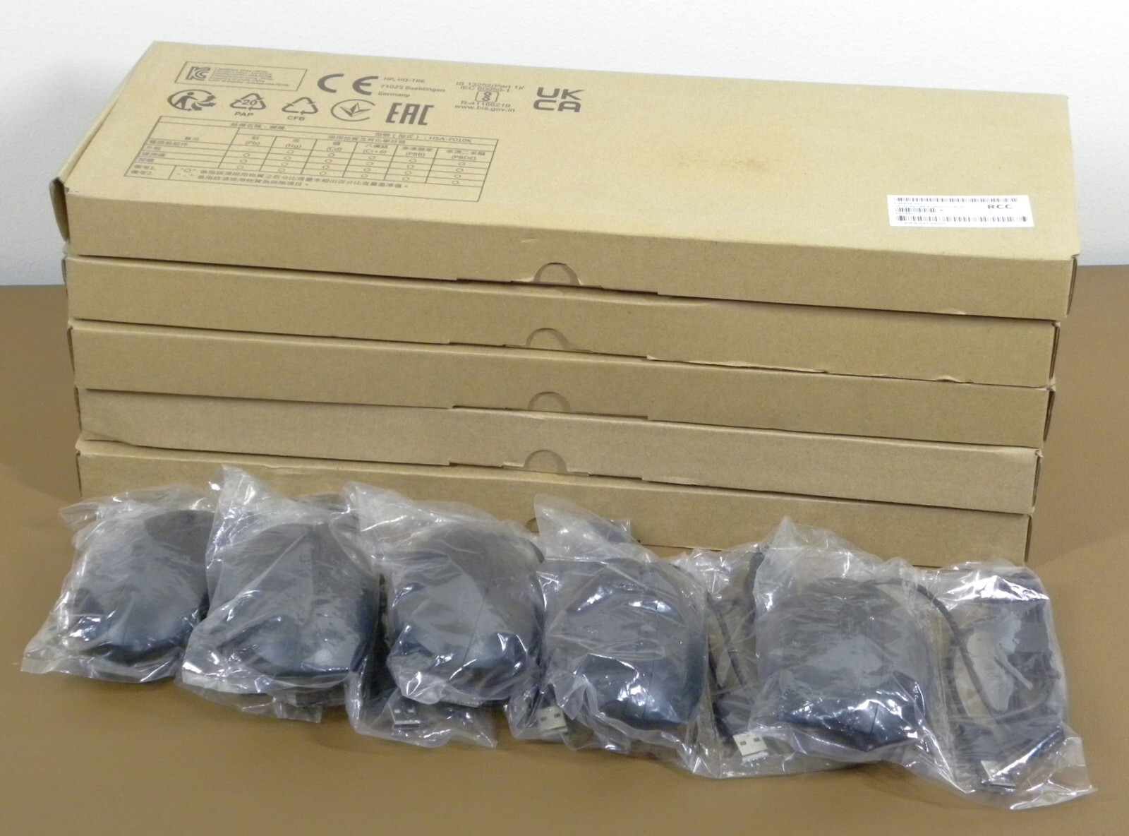 Lot of (5) ** NEW **HP Halley L96909-001 Wired USB Keyboard and Mouse L96910-001