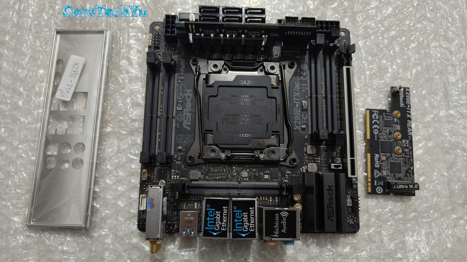 FOR ASROCK X299E-ITX ac LGA 2066 DDR4*4 128GB With SATA Connector Motherboard/*