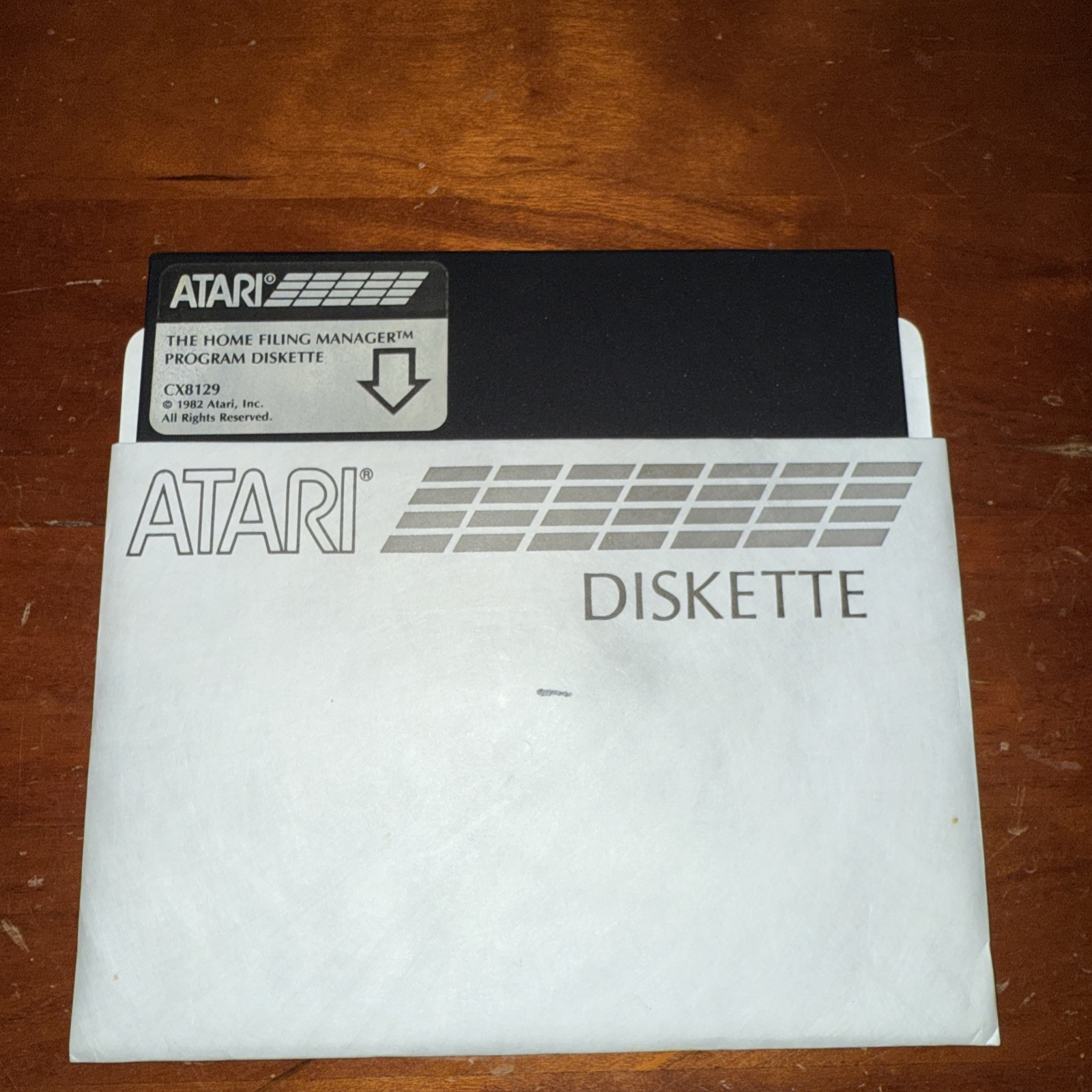 Atari Home Filing Manager Diskette 1982. CX8129 And CX8111
