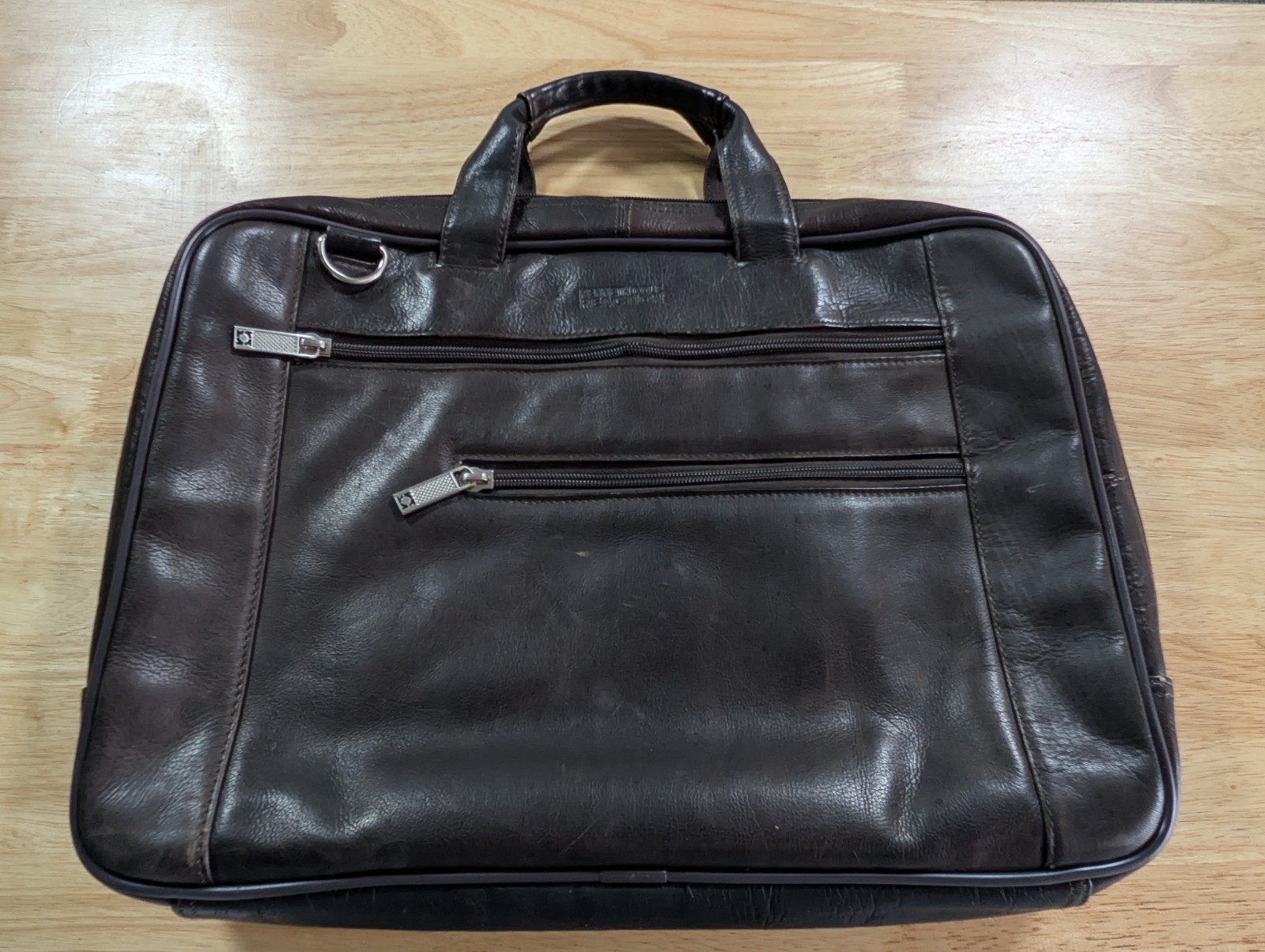 Kenneth Cole Reaction Brown Leather Laptop Bag