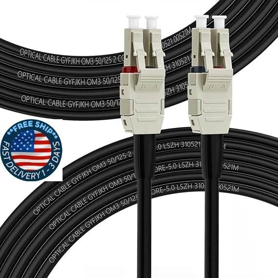 Cable de conexión de fibra blindado para exteriores Uniboot LC a LC OM3.neuvo.