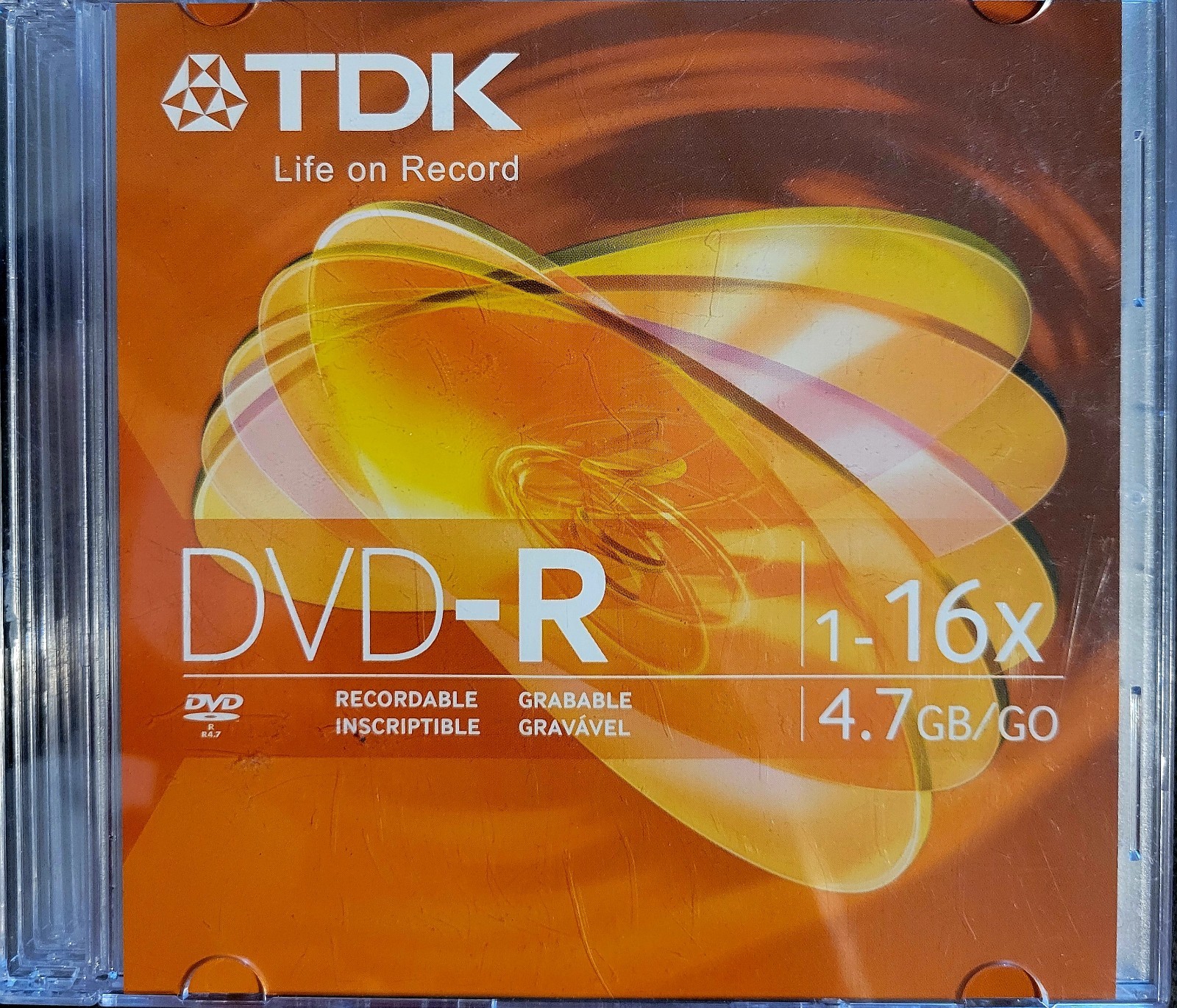 TDK DVD-R 4.7GB 16x Blank Discs 8 Pack White Inkjet Printable Slim Jewel Cases