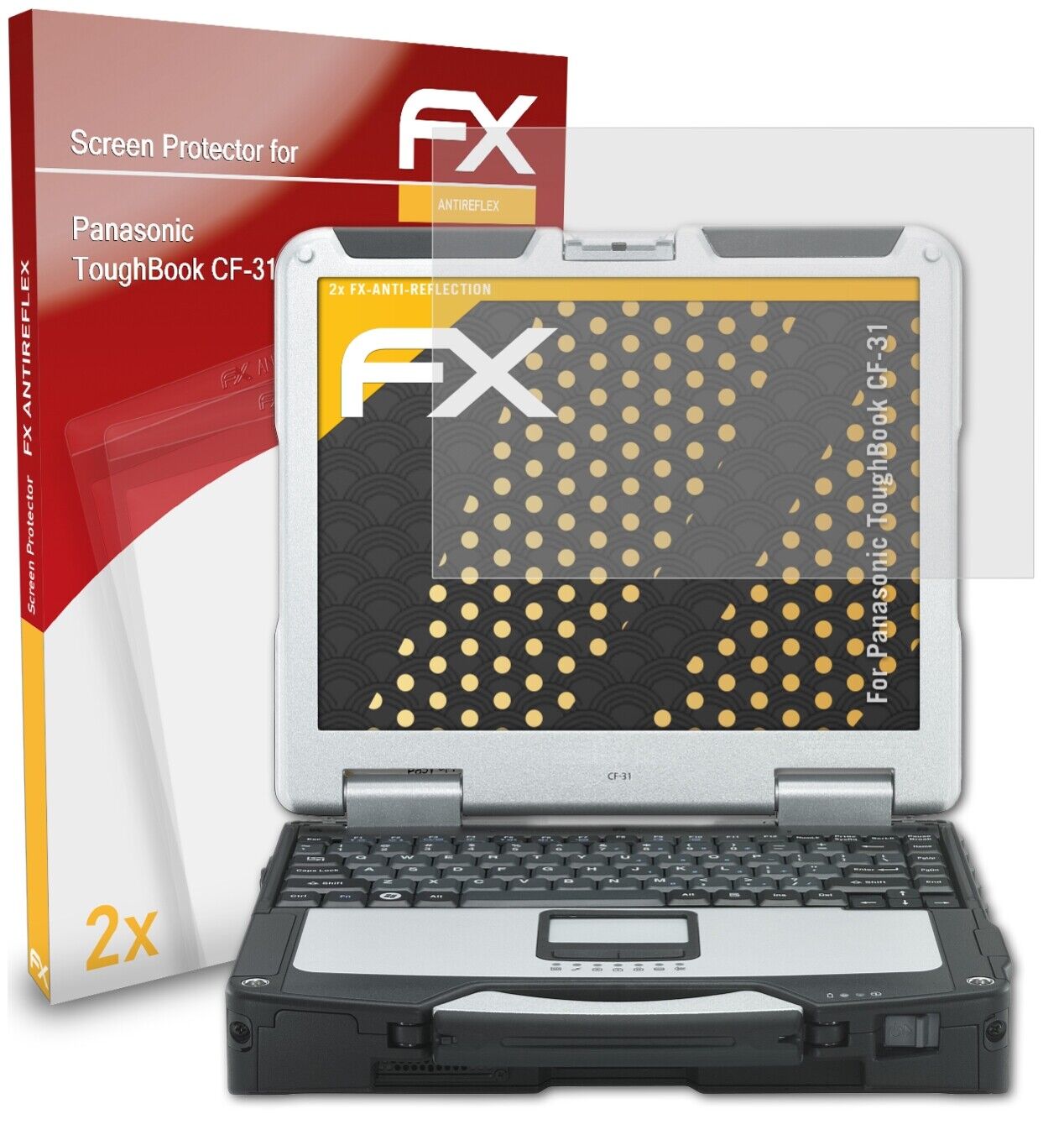 atFoliX 2x Screen Protection Film for Panasonic ToughBook CF-31 matt&shockproof