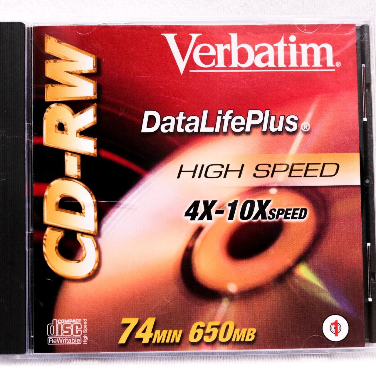 Verbatim | CD-RW High Speed Blank Disc - 4-10x Speed, 74 min & 650MB
