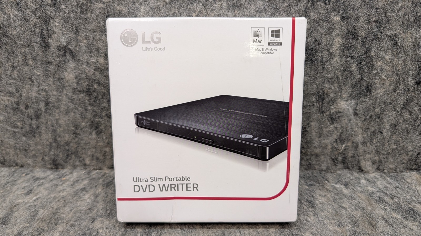 LG Ultra Slim External DVD Writer, Mac and Windows Compatible, Model GP60NB50