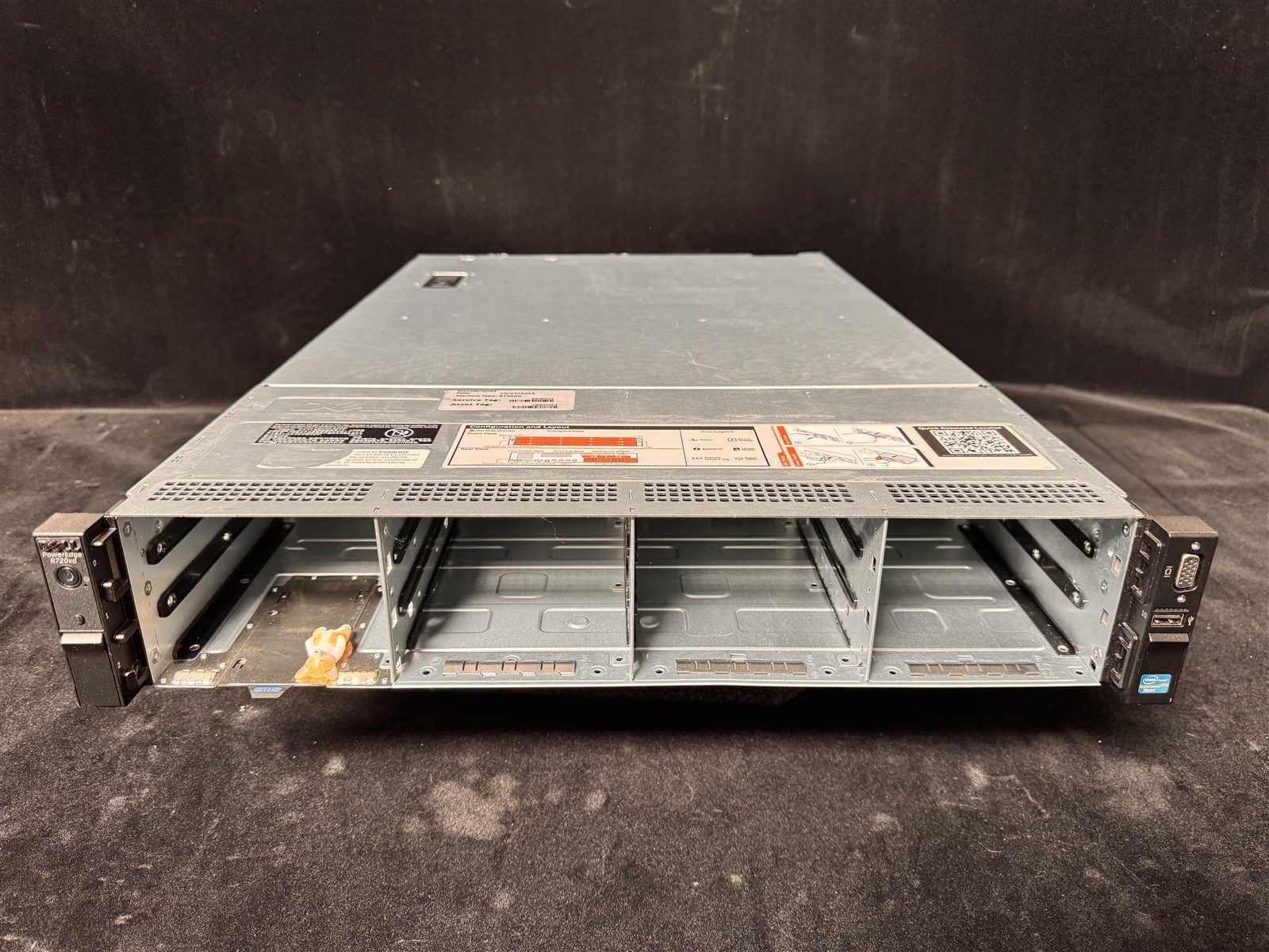 DELL POWEREDGE R720xd 12LFF 2x 6 CORE E5-2620V2 2.1GHz 2x PSU NO RAM NO HDD RAID