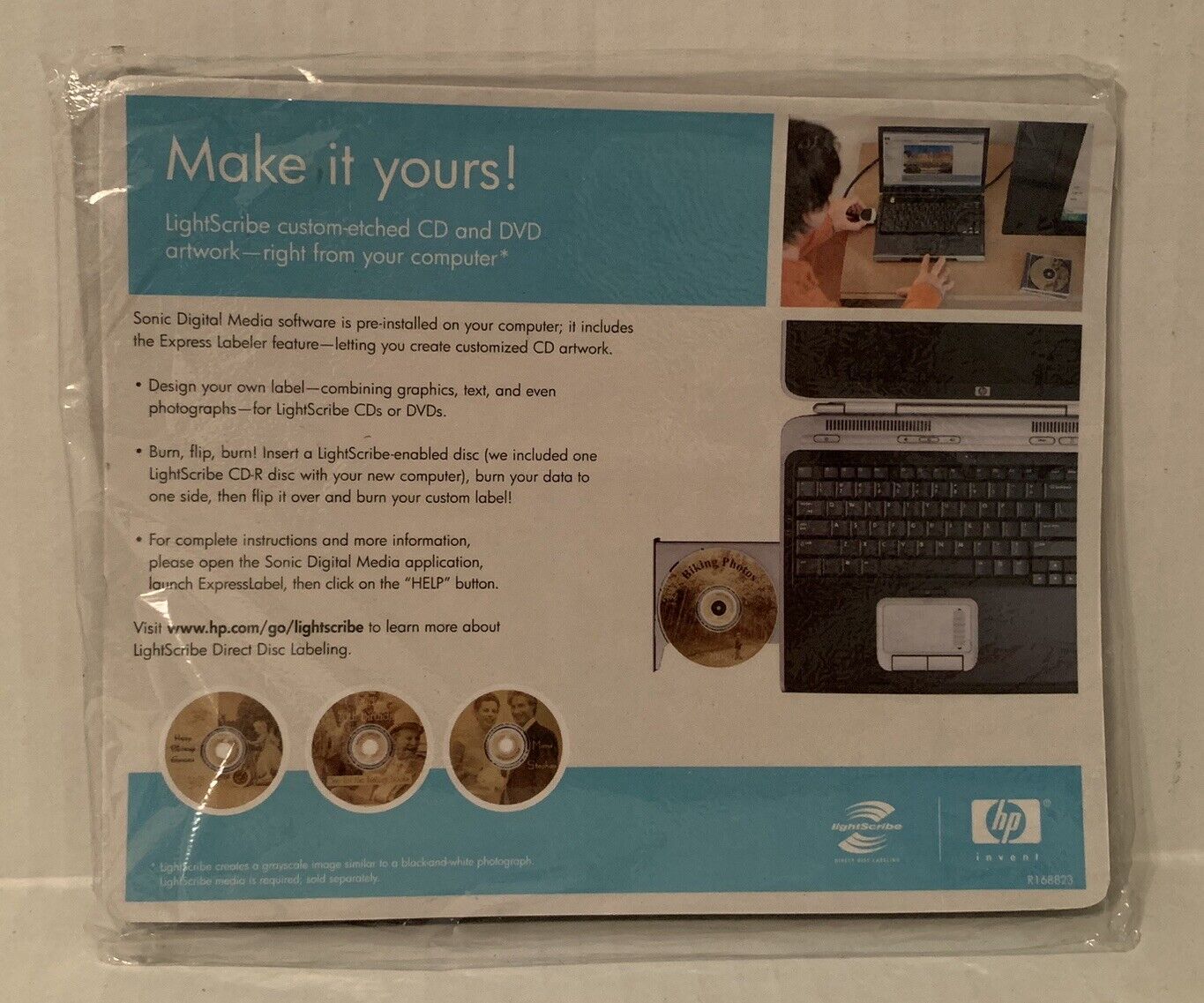 Official HP Invent Light scribe Promotional Mousepad BRAND NEW SEALED