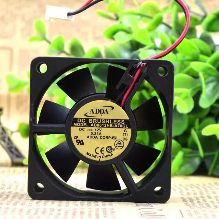 ADDA AD0612HB-A70GL 6025 D12V 0.23A 6CM 2-Pin Cooling Fan
