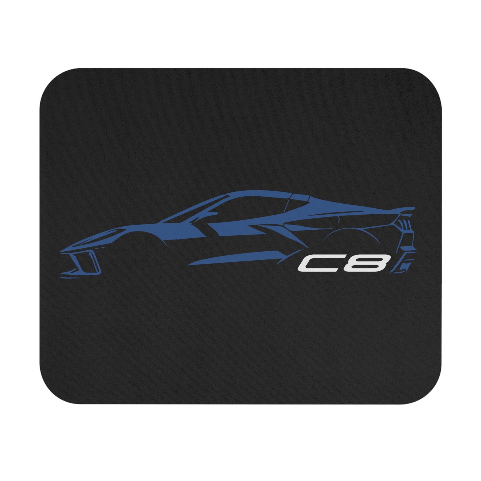 C8 Corvette Stingray Riptide Blue Silhouette Mouse Pad – Sports Car Desk Mat