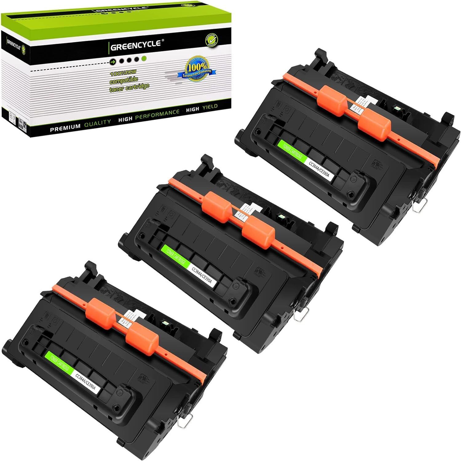 3PK Greencycle CC364A Toner Fit for HP 64A Laserjet P4014 P4014n P4015 P4015n