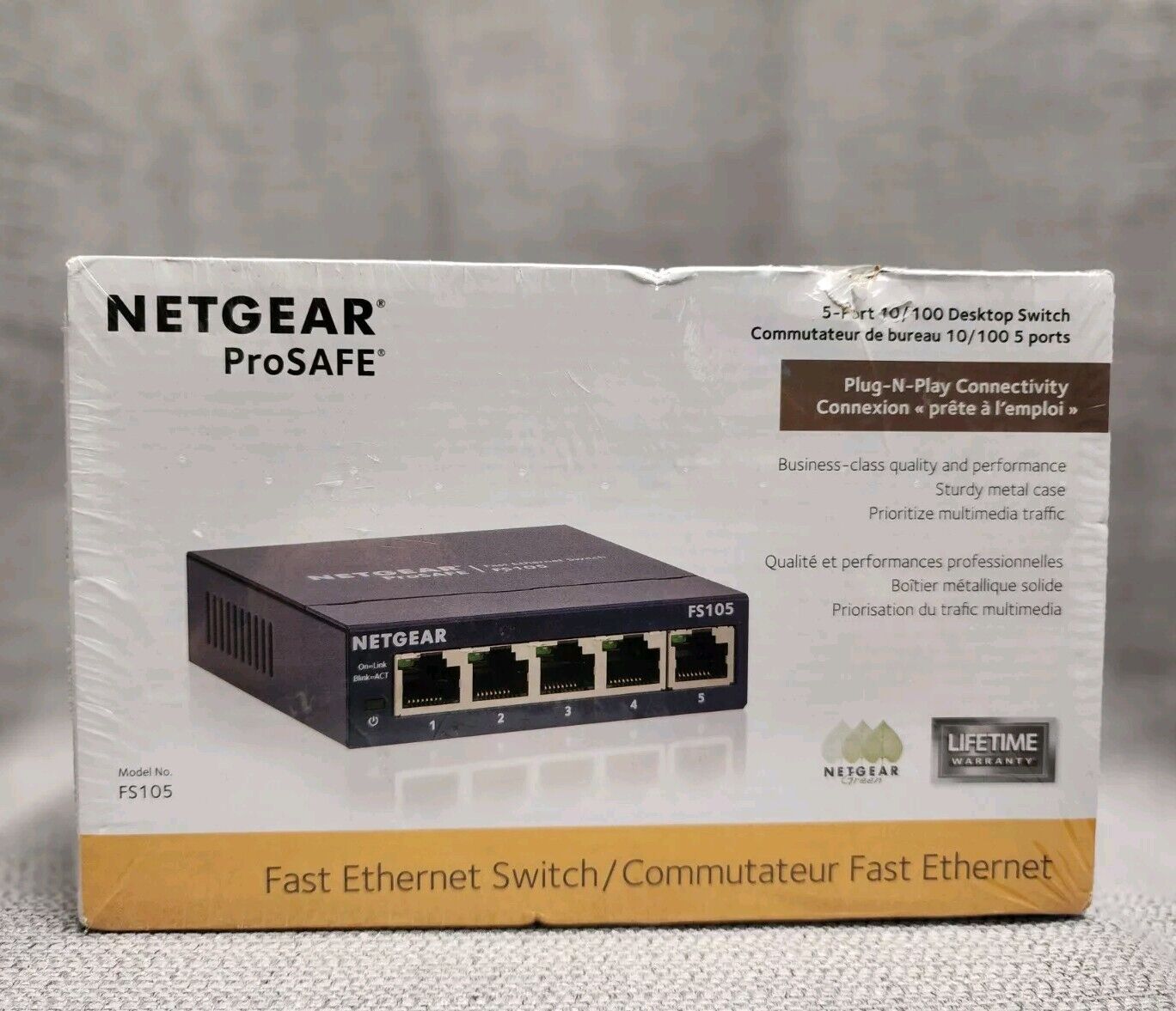 NETGEAR ProSafe (FS105) 5-Ports External Switch NIB Sealed