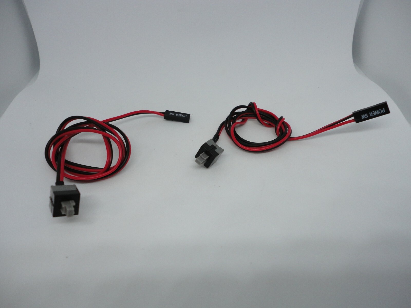 2 x Pack Lot PC Power Switch Button Computer Case 2 Pin Motherboard On Off Cable