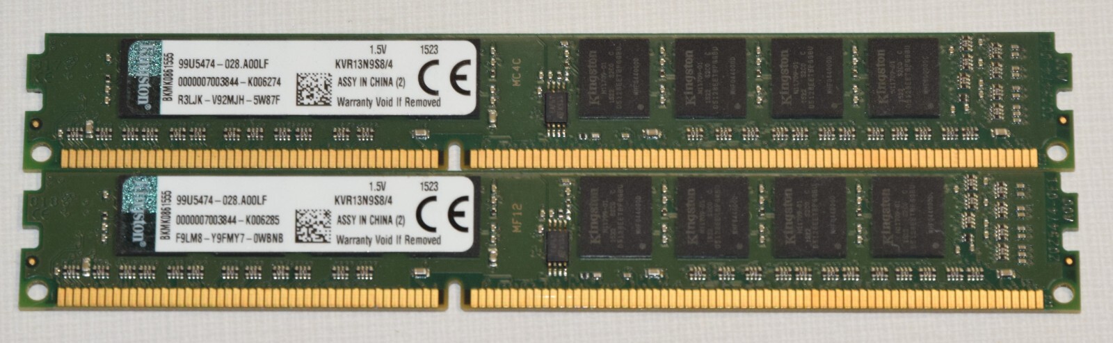 8GB Kit (2x 4GB) Kingston Low Profile DDR3 Desktop Memory PC3-10600 1333MHz