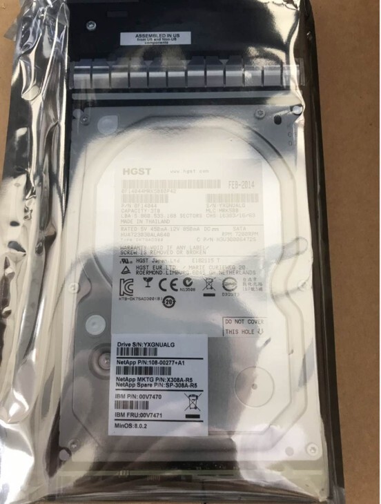 NetApp X308A-R5 108-00277+A0 00V7470 00V7471 3T 3TB 3.5" SATA Hard Drive