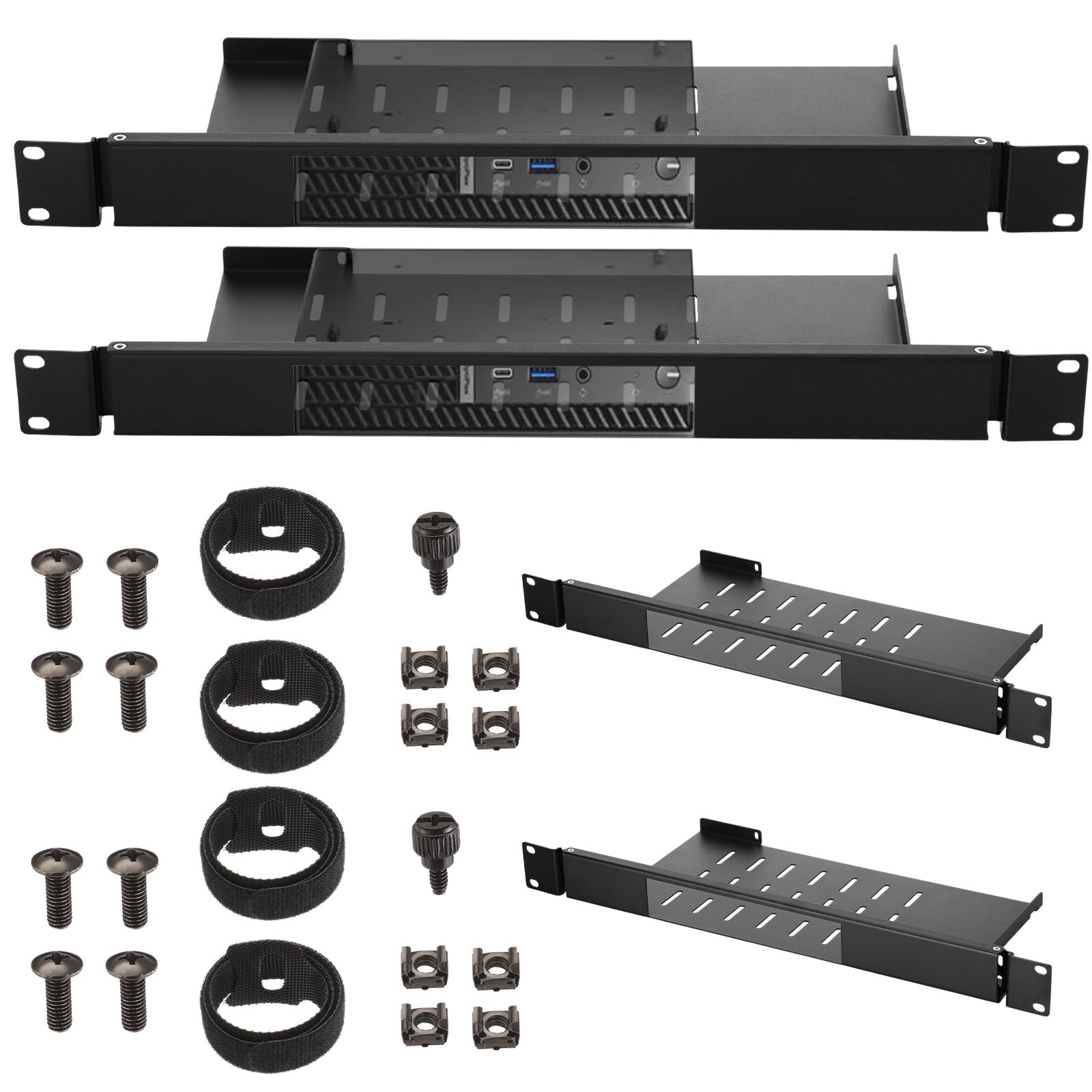 Blulu 2 Pack Mini Rack Mount Compatible with Dell Optiplex Micro Form Factor Ca