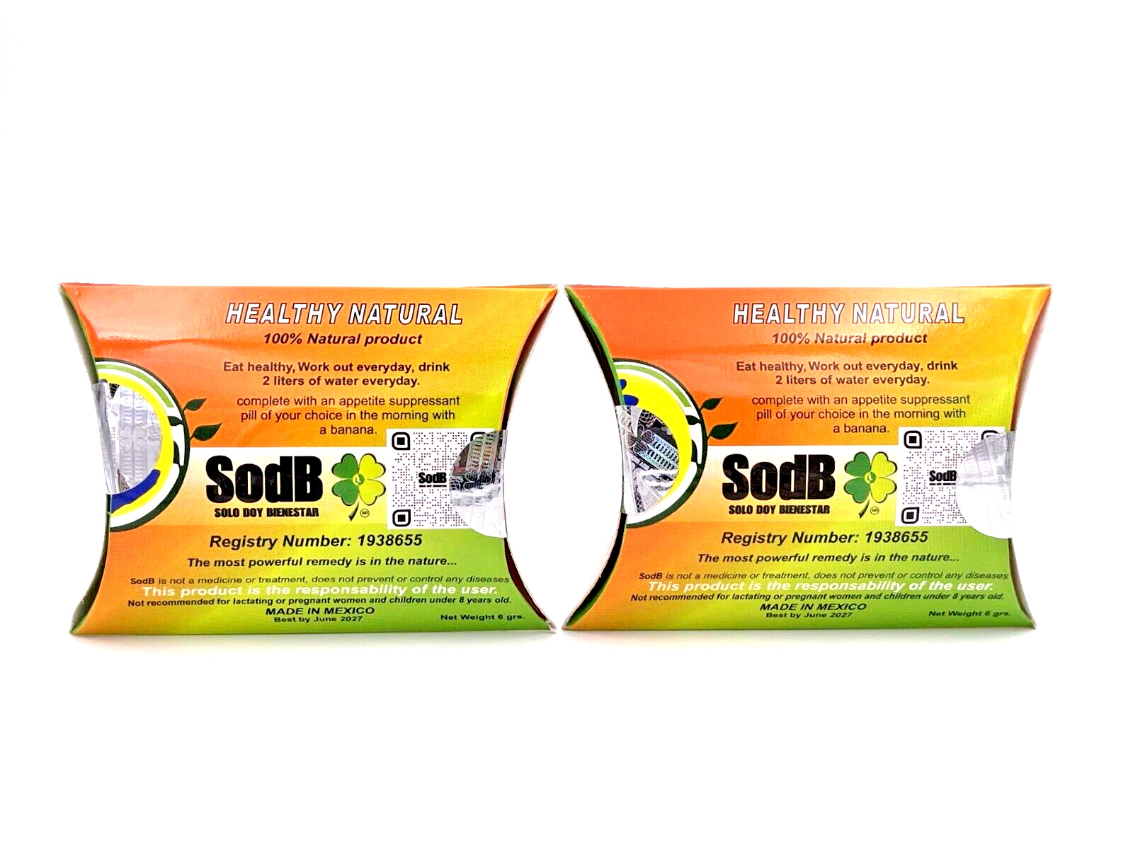 2 Pack, Semilla de Brasil, Brazil Nuts, Orange Box, 10 grams (Pack of 2)