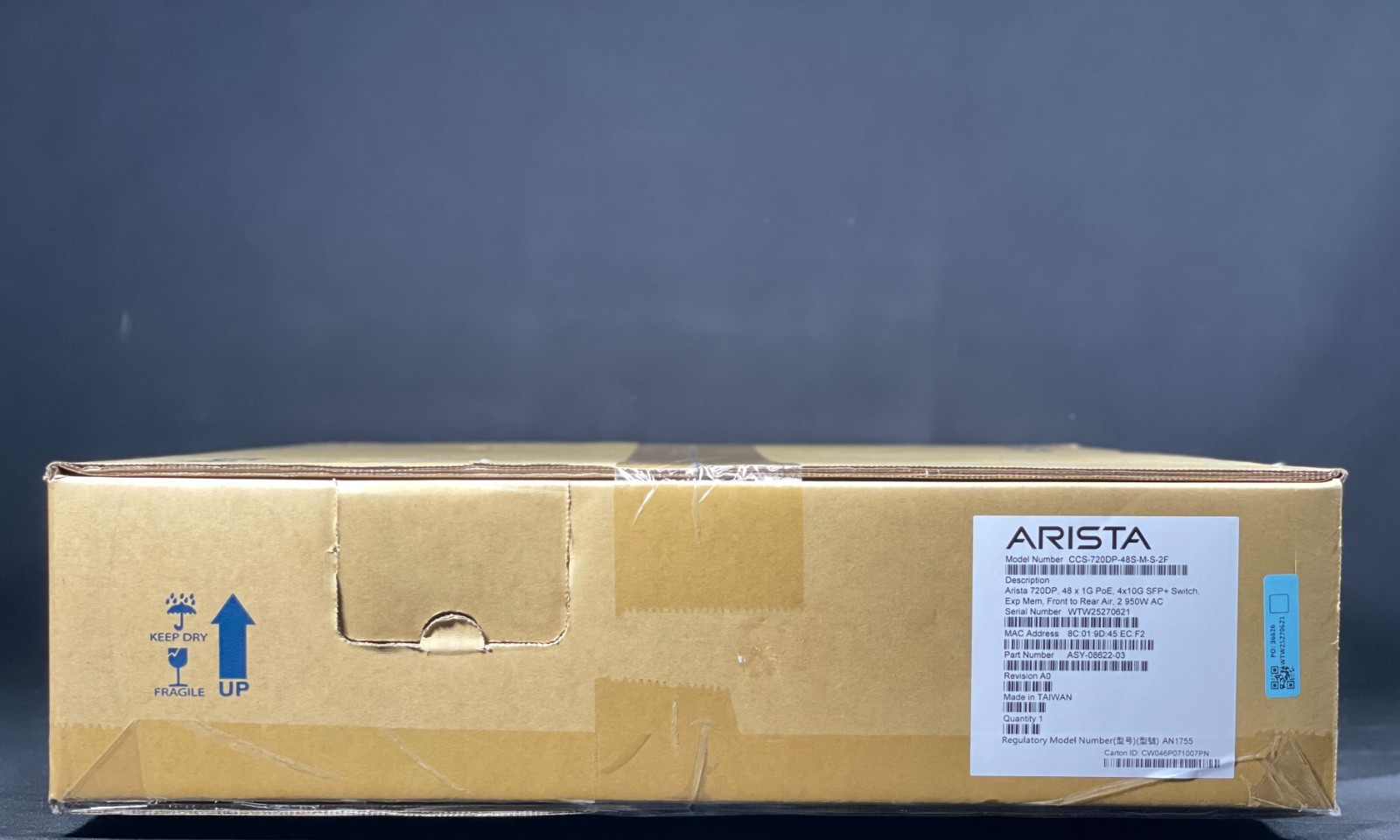 NEW  Arista CCS-720DP-48S-M-S-2F 48-Port PoE+ Gigabit 4x10G SFP+ Managed Switch