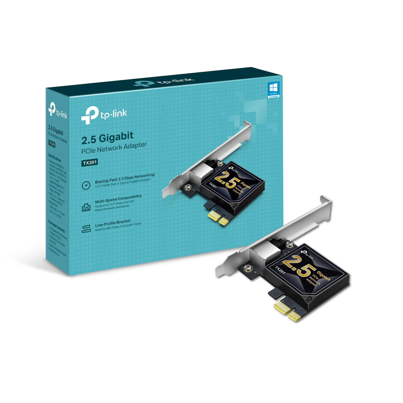 TP-Link 2.5GB PCIe Network Card (TX201) – PCIe to 2.5 Gigabit Ethernet Card