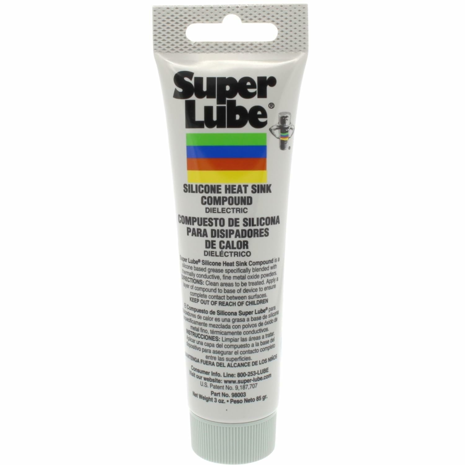 Super Lube Silicone Heat Sink Compound - Thermally Conductive 3oz Tube, White 