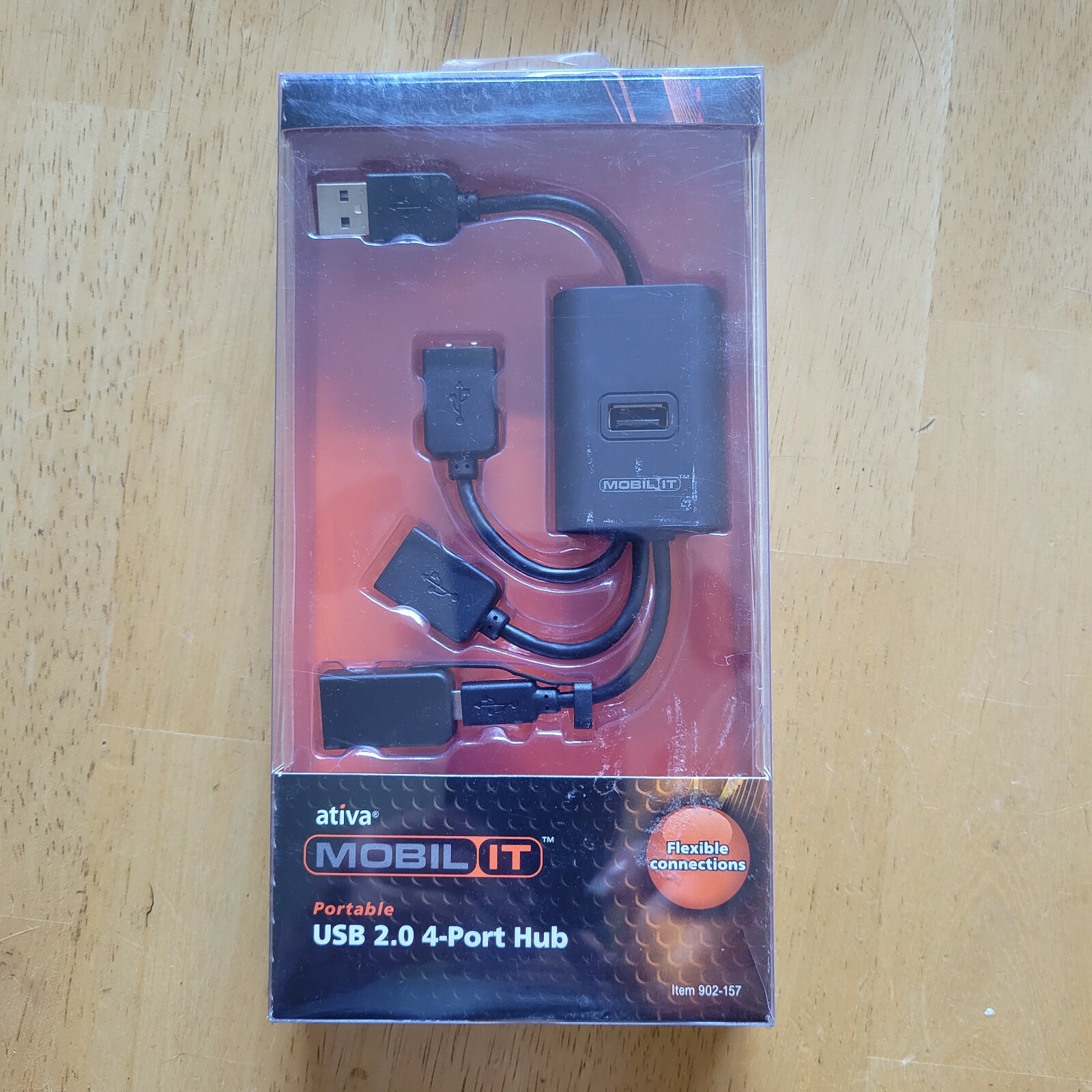 Ativa MOBIL IT Portable USB 2.0 4-Port Hub with Mini USB Connector NEW