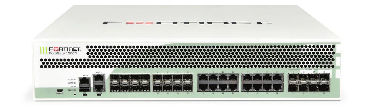 Fortinet FortiGate 1500D Firewall 80Gbps 10GbE High-Speed Enterprise Security