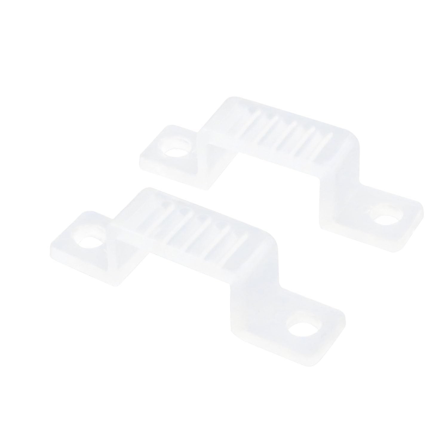 100PCS Translucent Light Strip Clips Neon Cable Clips with Screws Soft Plasti...