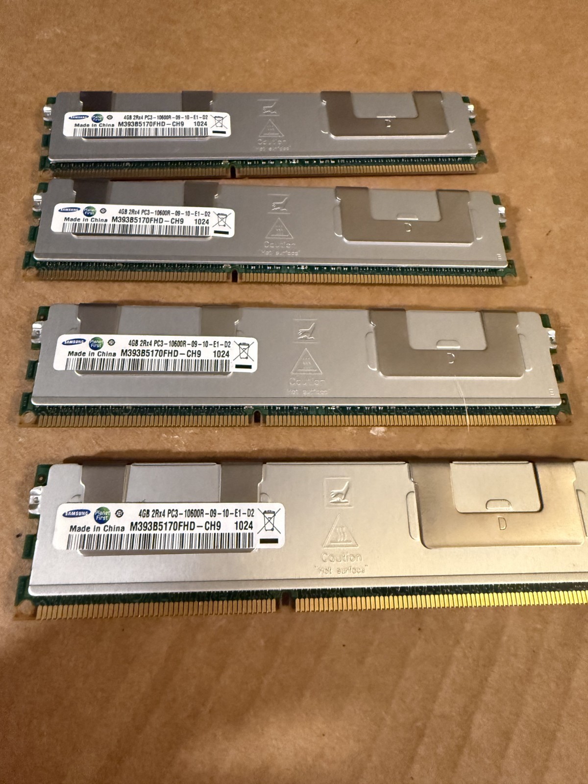 4GB 2Rx4 PC3 Server Memory Chips. 10600R / 8500R.  Micron, Samsung, Nanya