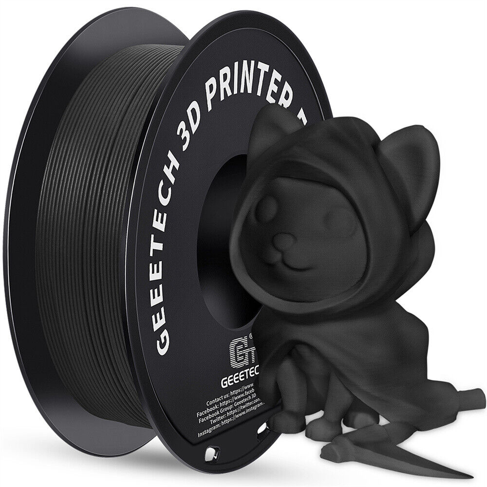 GEEETECH FDM 3D Printer Filament Matte PLA Black 1.75mm 1kg/roll Consumables