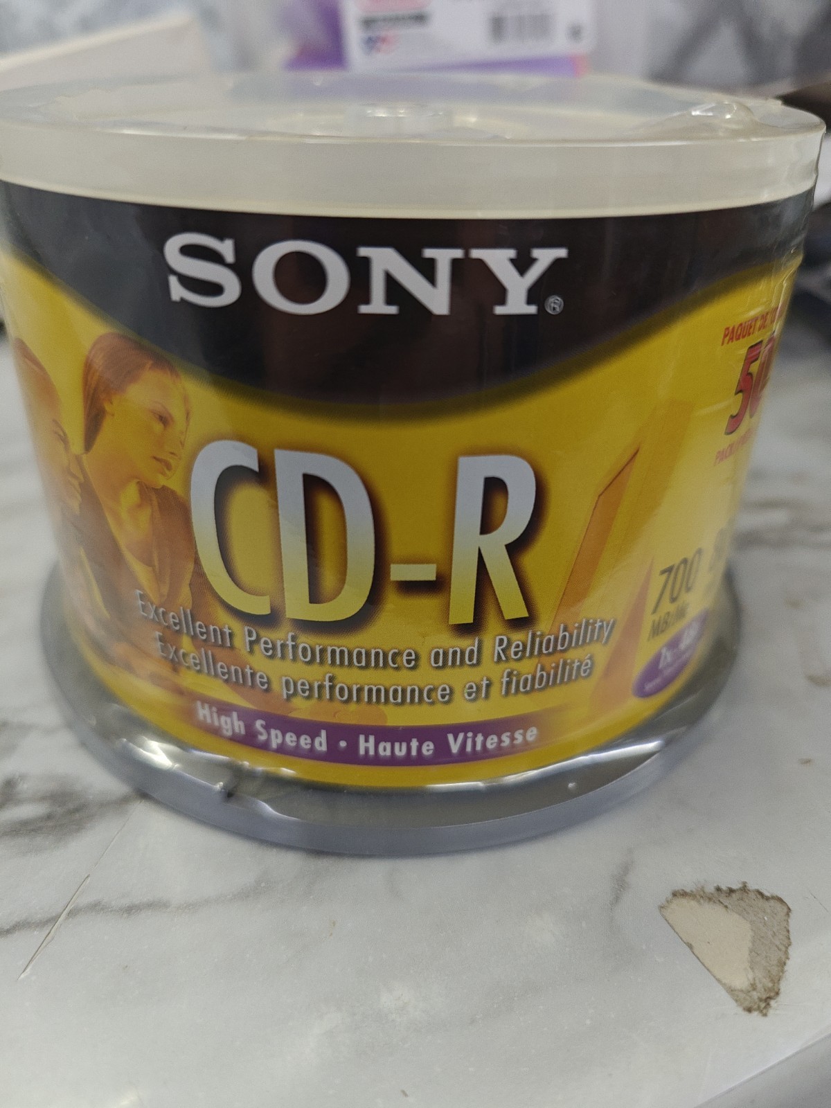 New SONY CD-R High Speed 1x-48x 50 Pack 700 MB 80 Min Recordable