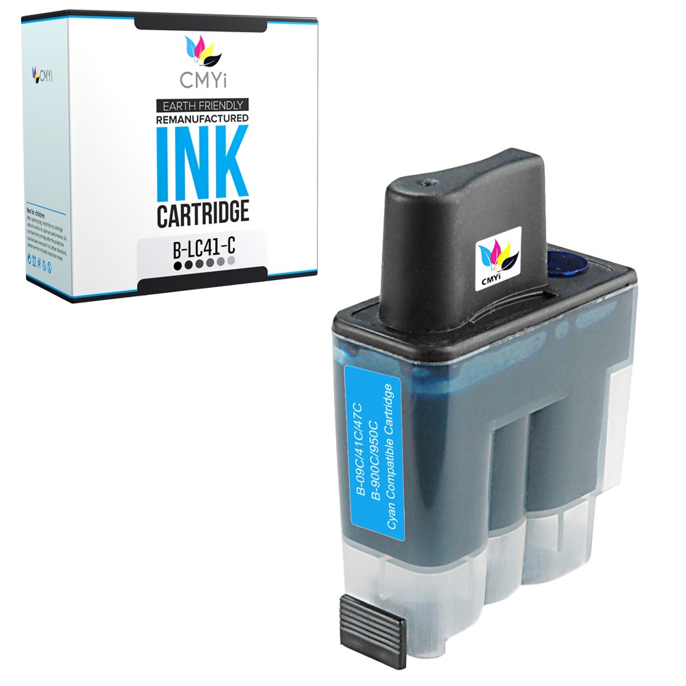 Compatible CMYi LC41 Cyan Ink Cartridge fits Brother Intellifax 1840c, 1940CN