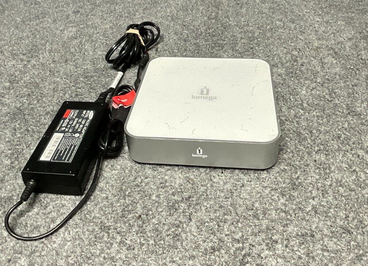 Iomega Mini External Hard Drive MMHDCB AC DC Adapter White Used