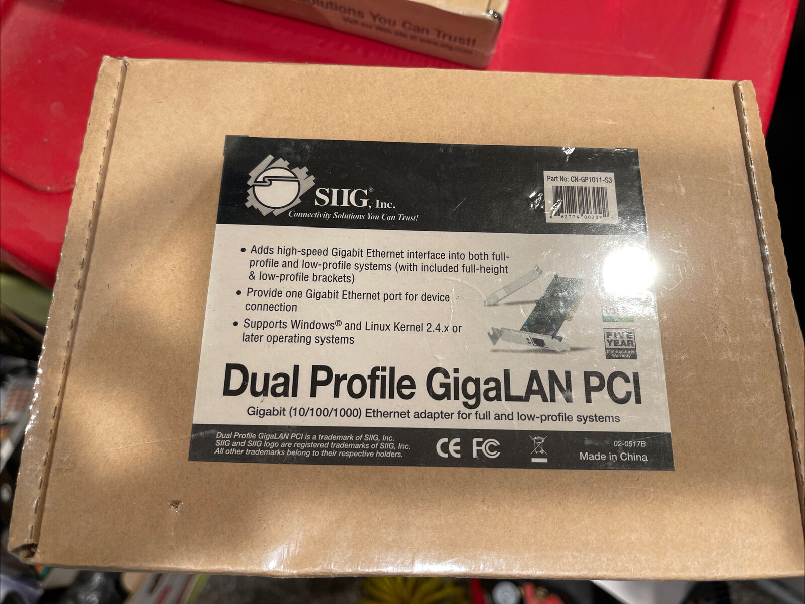 SIIG Dual Profile GigaLAN PCI Card Gigabit Network Adapter CN-GP1011-S3 