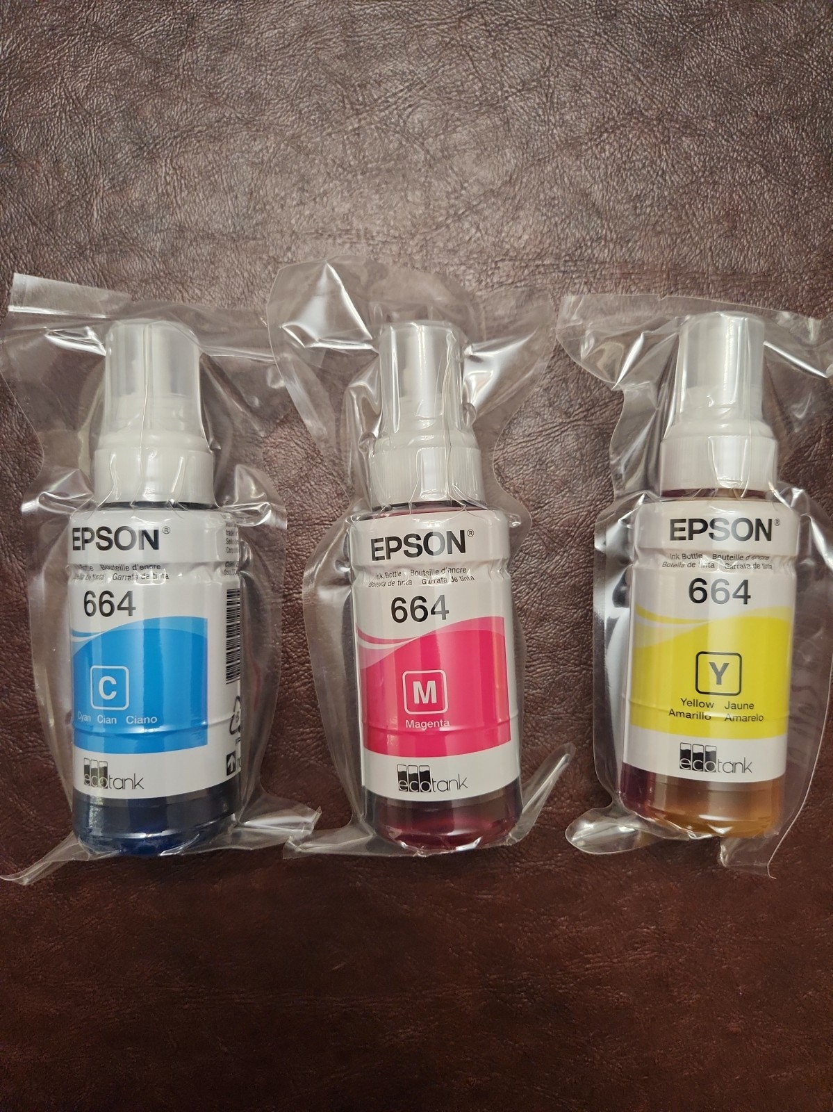 Epson Genuine 664 Ecotank Combo 3-Pack Ink Cyan|Magenta|Yellow - New/Sealed