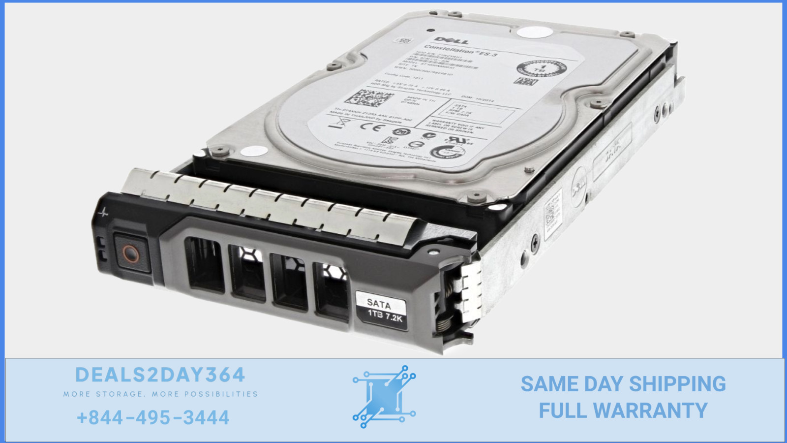T4XNN DELL 1TB 7.2K SATA 3.5" 6Gb/s HDD Zero Hours