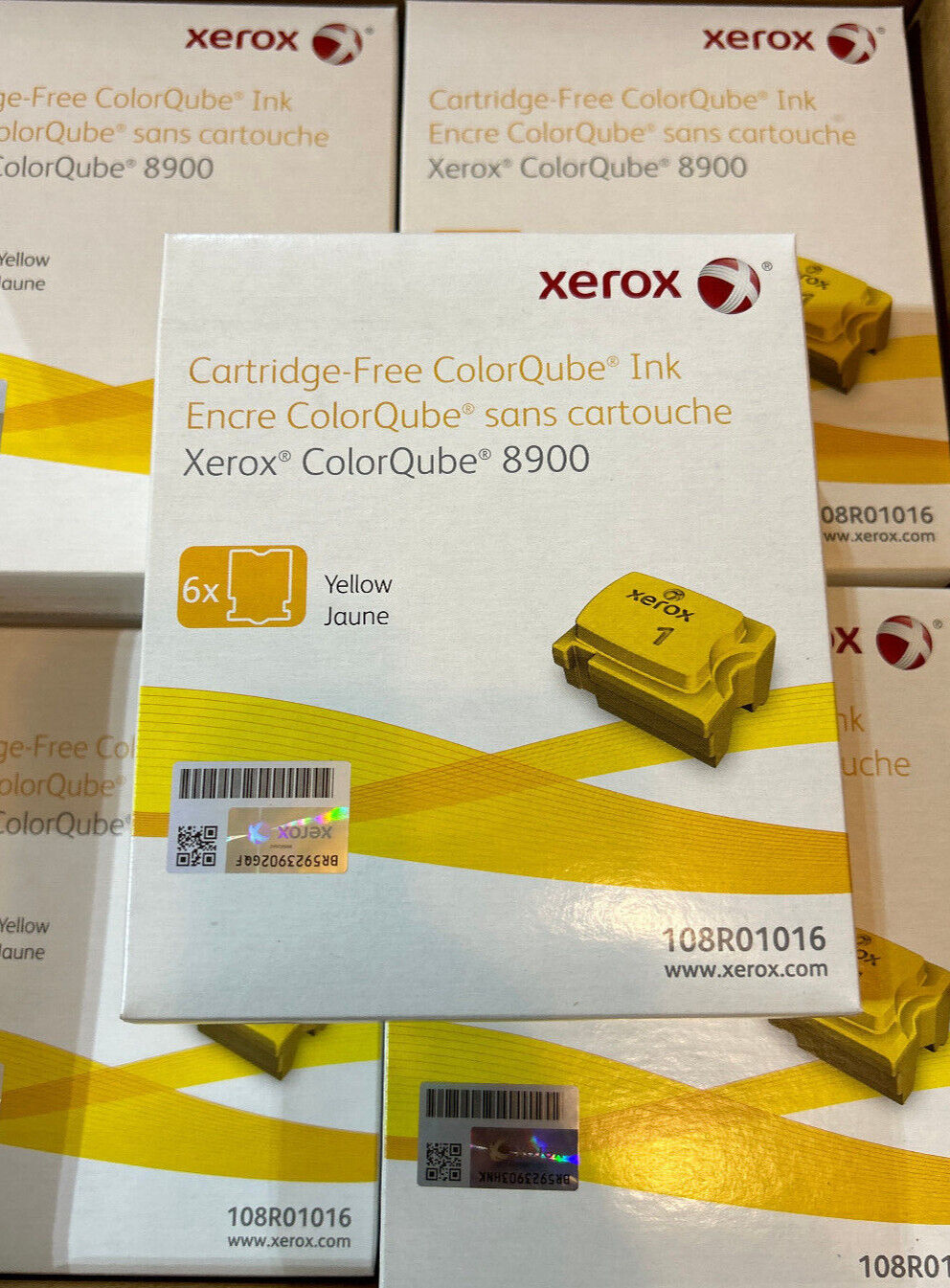 108R01016 XEROX COLORQUBE 8900 INK YELLOW NEW SEALED BOX