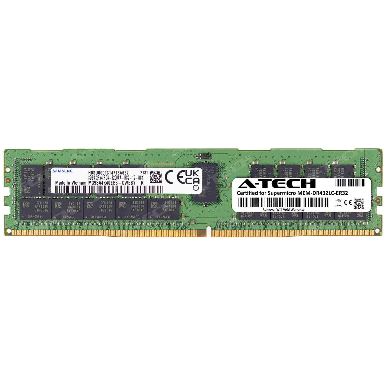 32GB PC4-25600 RDIMM Replacement for Supermicro MEM-DR432LC-ER32 Memory RAM