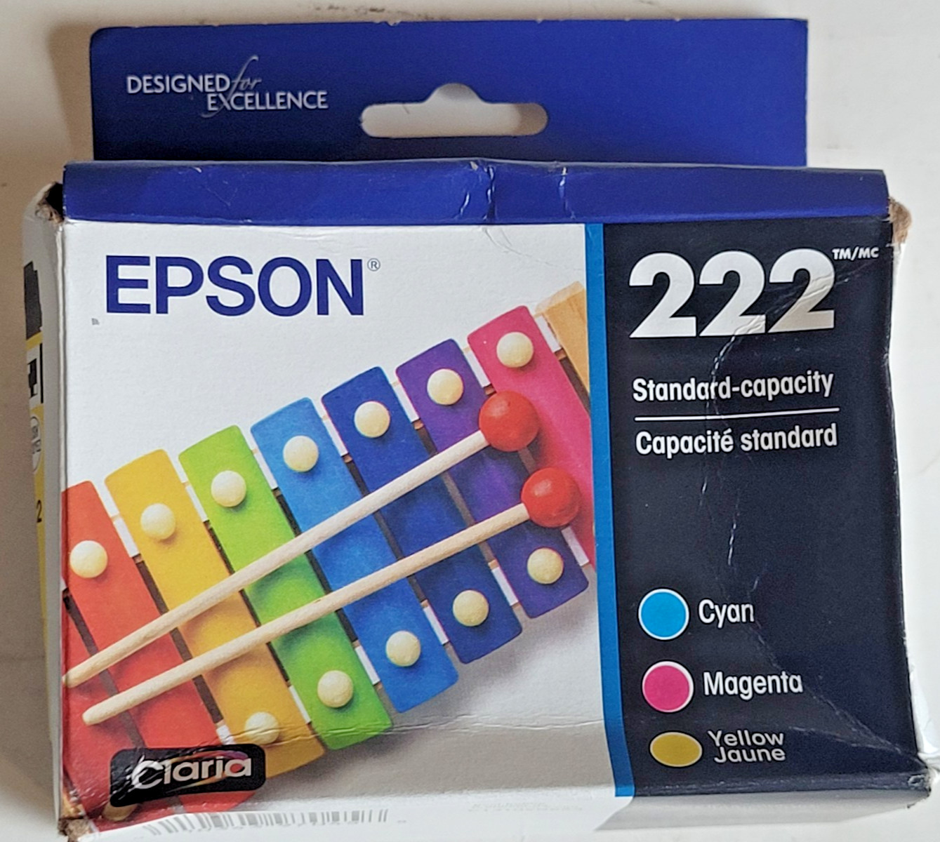 Epson 222 Claria Ink Standard Capacity Black & Color Cartridge Combo Pack