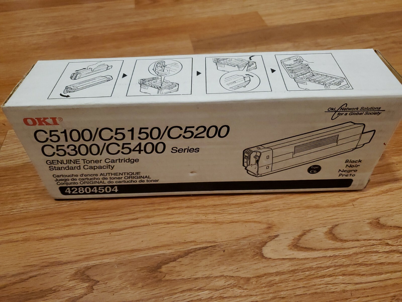 OKI  42804504 BLACK standard capacity Toner Cartridge FACTORY SEALED BOX
