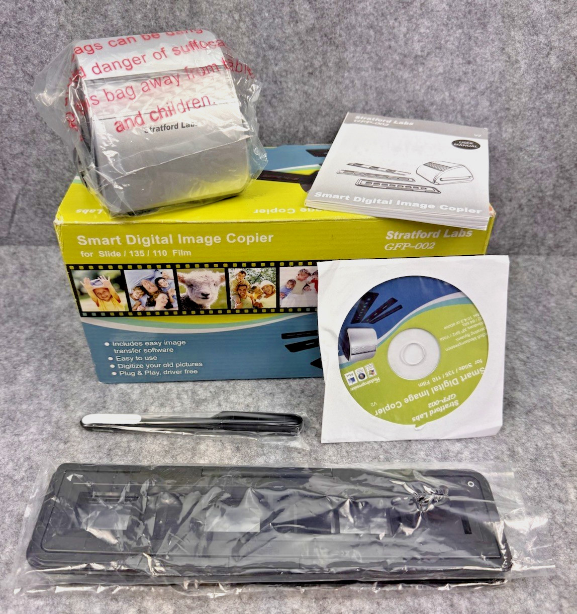 Stratford Labs GFP-002 Digital Image Copier Film Scanner Slide 135 110 Boxed
