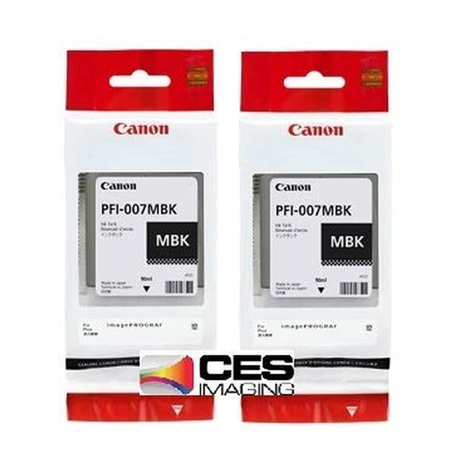 Canon PFI-007MBK (90ml) Two Matte Black Ink Tanks