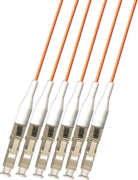 Direct Burial Outdoor LC 6 Strand Fiber Optic Cable Multimode 62.5/125 15M