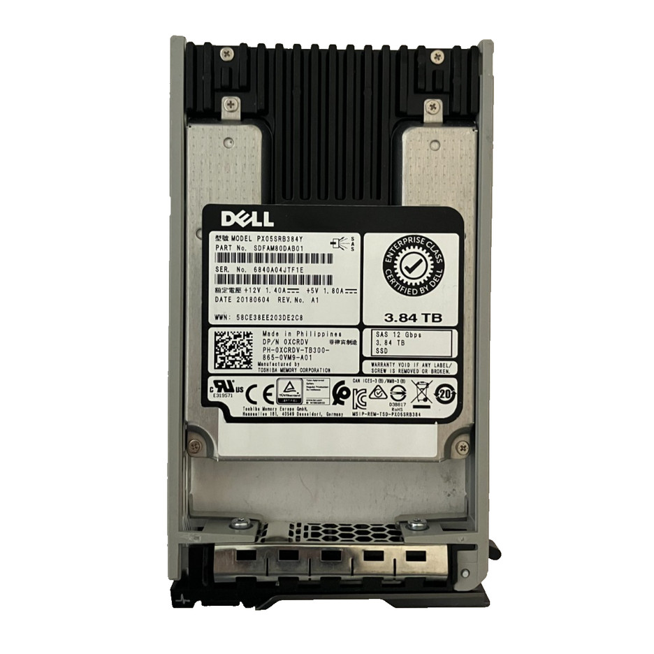 NEW 03DDFT Dell PX05SVB384Y 3.84TB 2.5" SAS 12G ME4024 MD1220 T440 Server SSD