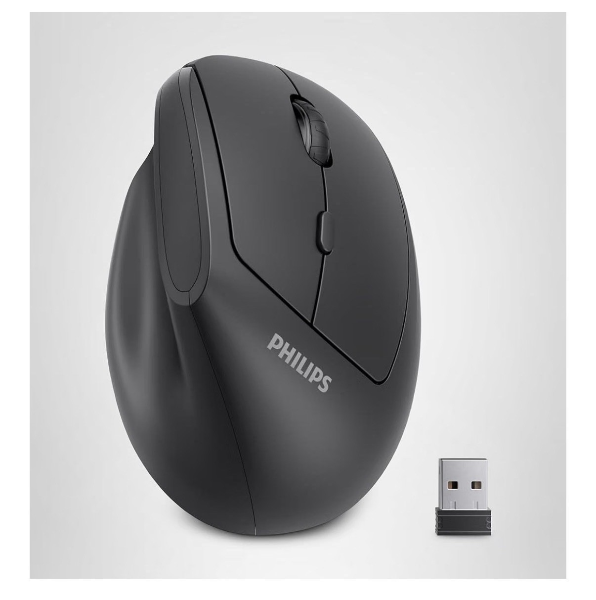 PHILIPS SPK7628 Ergonomic Vertical Wireless Mouse 800/1200/1600 DPI 6 Buttons A