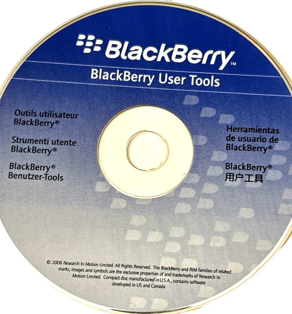 BlackBerry User Tools 2006 CD ROM USA