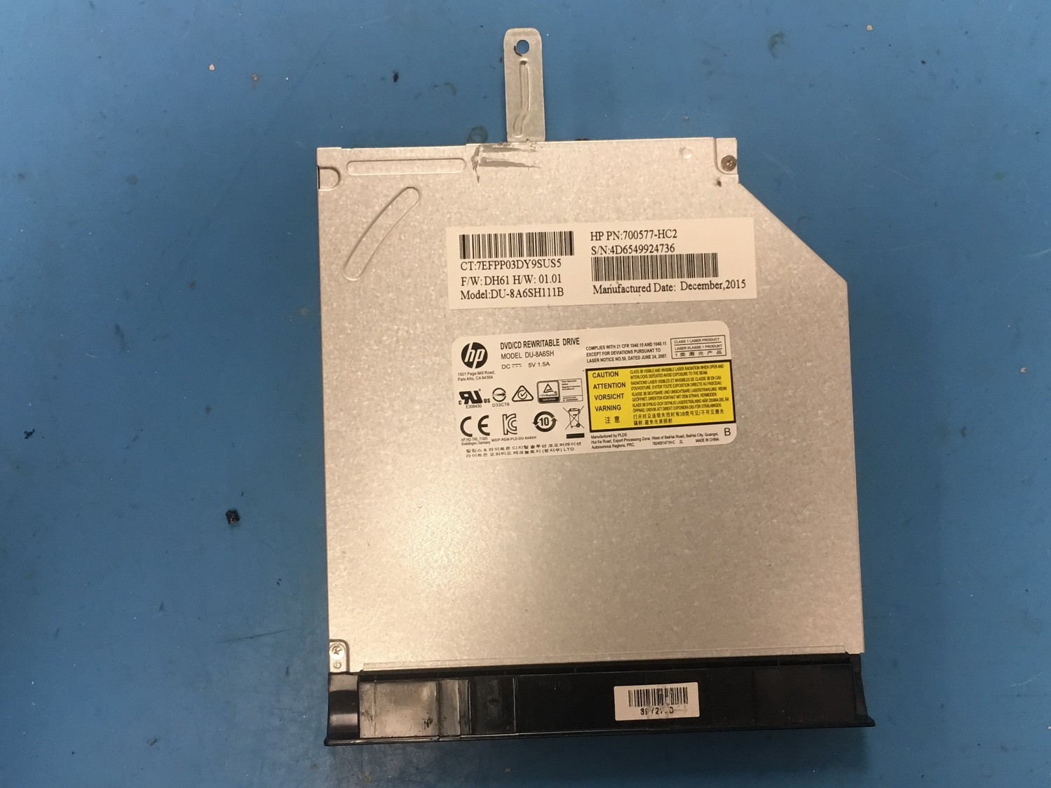 Genuine HP Pavilion 17-P Series Laptop Optical DVD RW Burner Drive DU-8A6SH