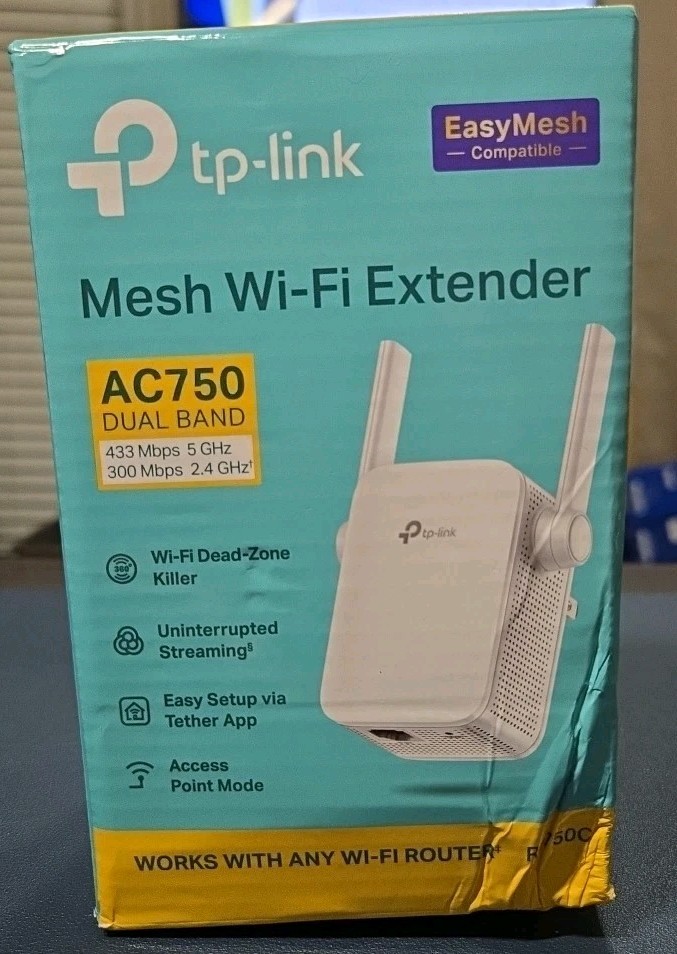 TP-Link Dual Band AC750 Mesh Wi-Fi Extender  