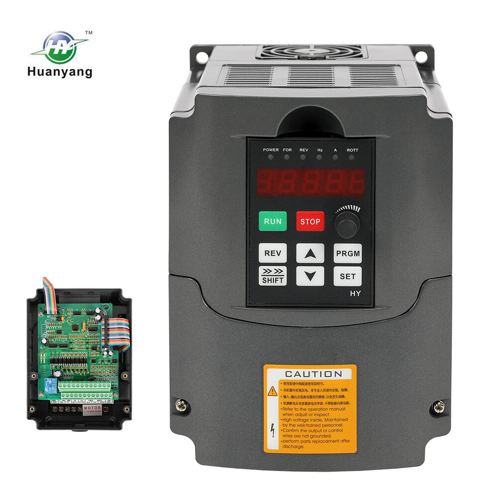 Used HY 4KW 220V 5HP VFD FOR CNC SPEED CONTROL VARIABLE FREQUENCY DRIVE ...