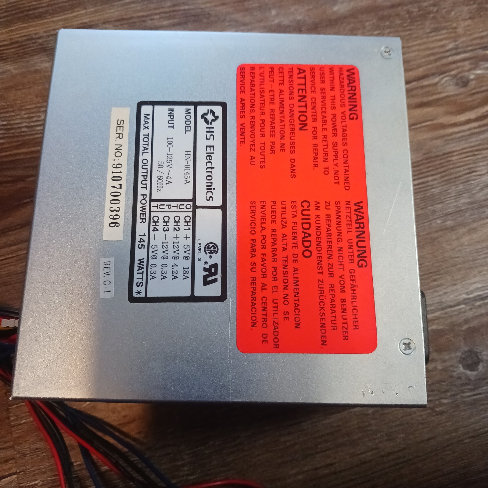HS Electronics Model HN 0145A AT Power Supply Works