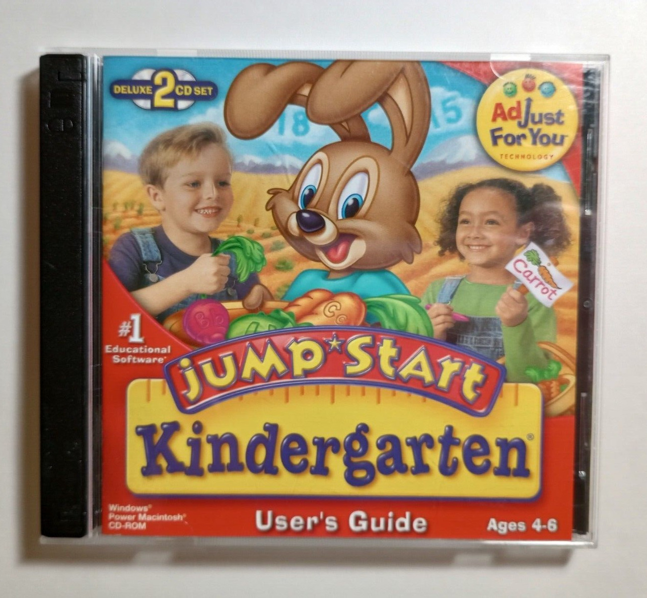 Jump Start Kindergarten Ages 4-6 CD-ROM 2-Disc Deluxe Edition COMPLETE MINT