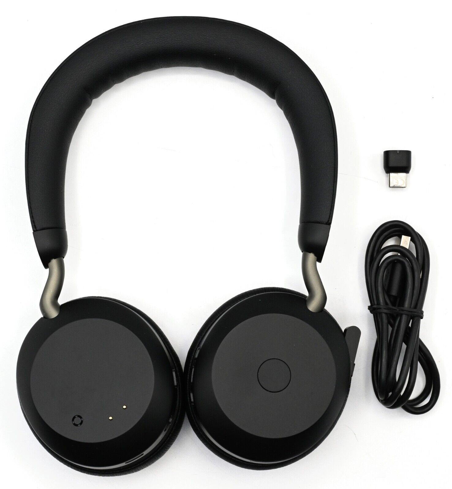 Jabra Evolve2 75 Wireless Headphones Black With USB-C Link 380 Bluetooth Adapter